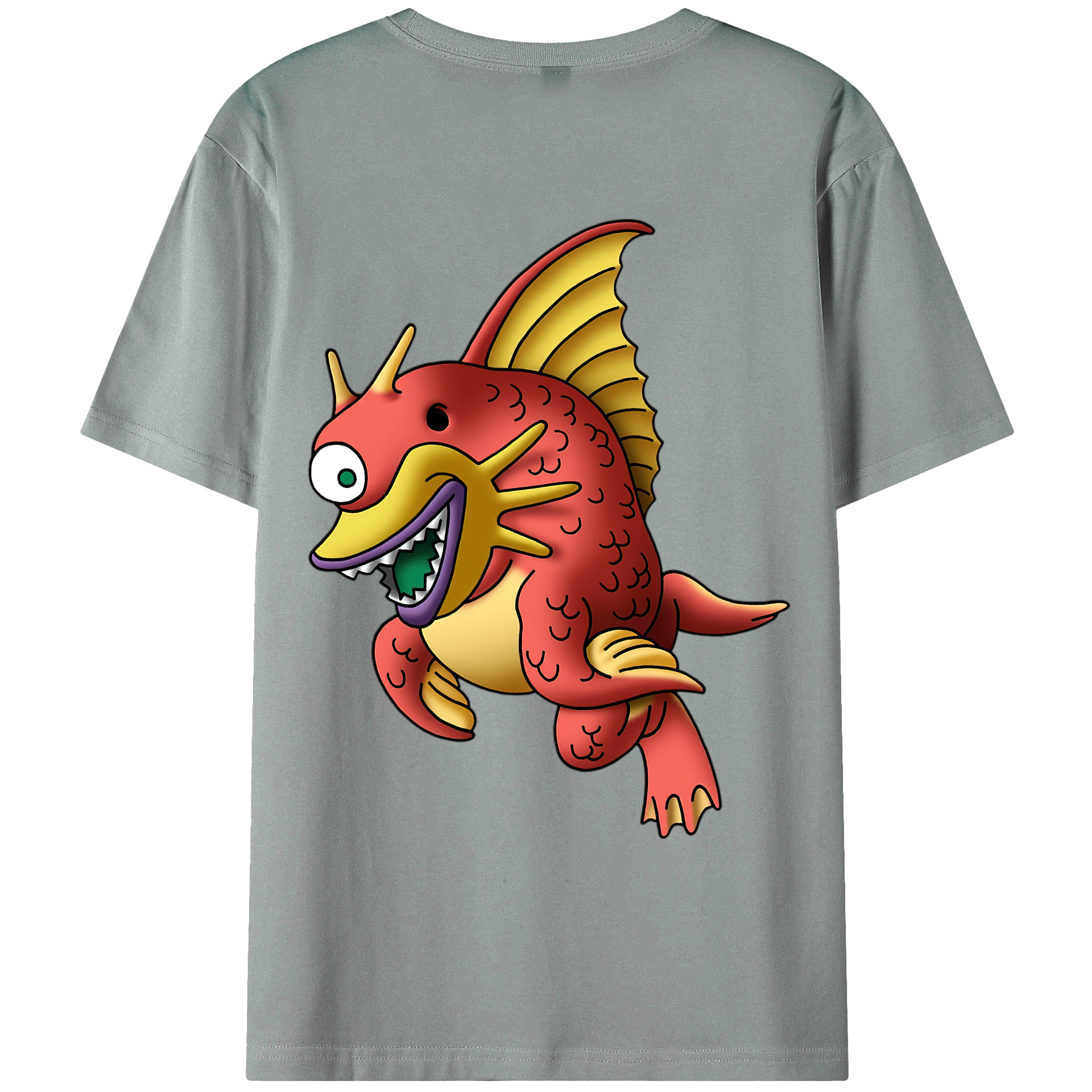 （画像用） ドラゴンクエスト Doragon Kuesuto Dragon Quest 綿100％ メンズ半袖Tシャツ（バックプリント） 通気性
